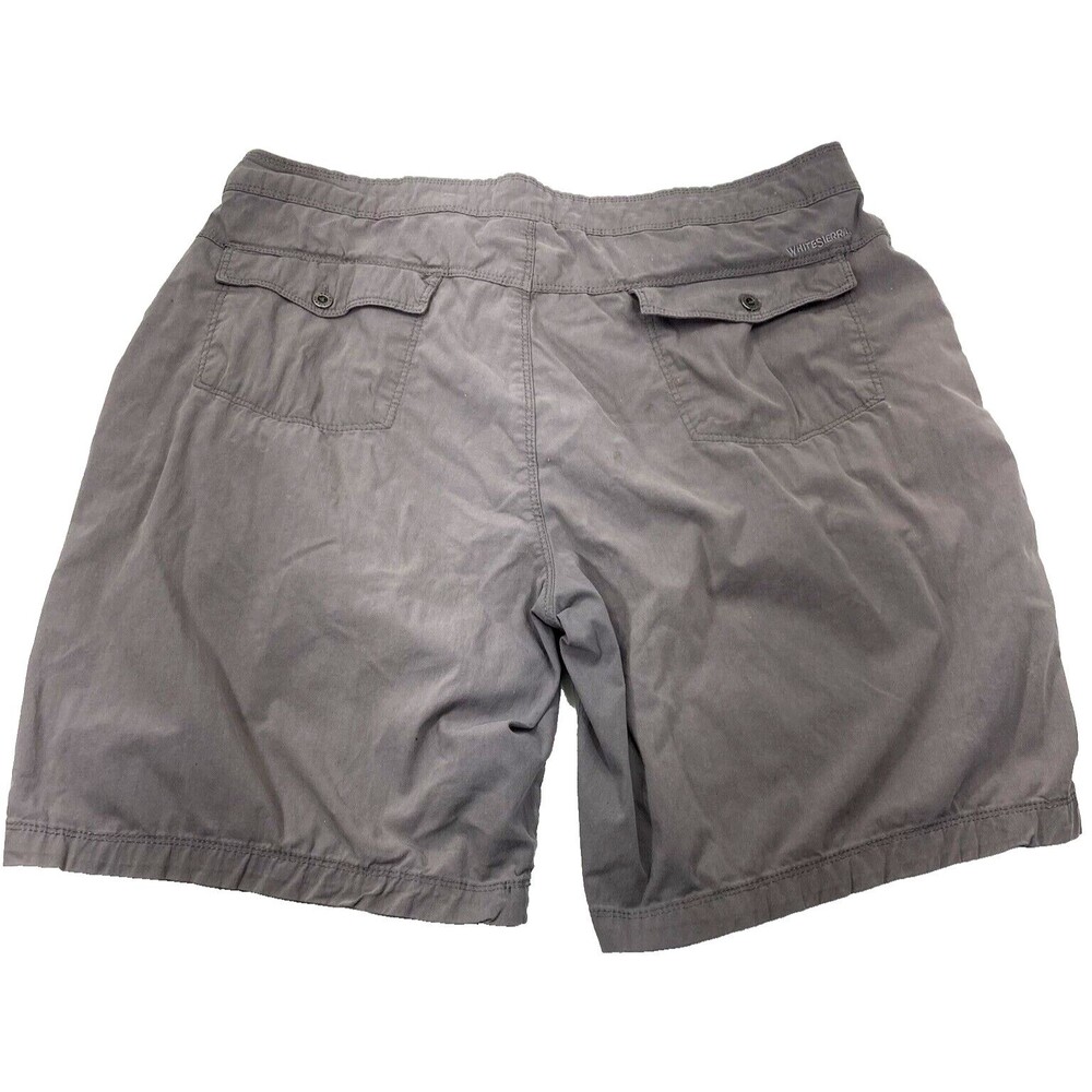 White Sierra Hiking Shorts Cotton Nylon Gray 12 XL L Womens Athleisure Gorp READ